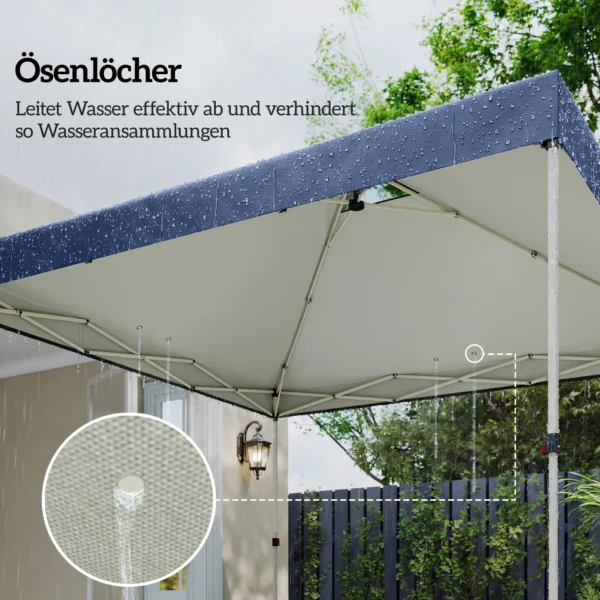 Paviljoendak Vervanging UV50+ Waterdicht Met 8 Afvoergaten 3 X 3 M, Blauw