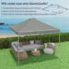 Paviljoendak Vervanging UV50+ Waterdicht Met 8 Afvoergaten 3 X 3 M, Lichtgrijs