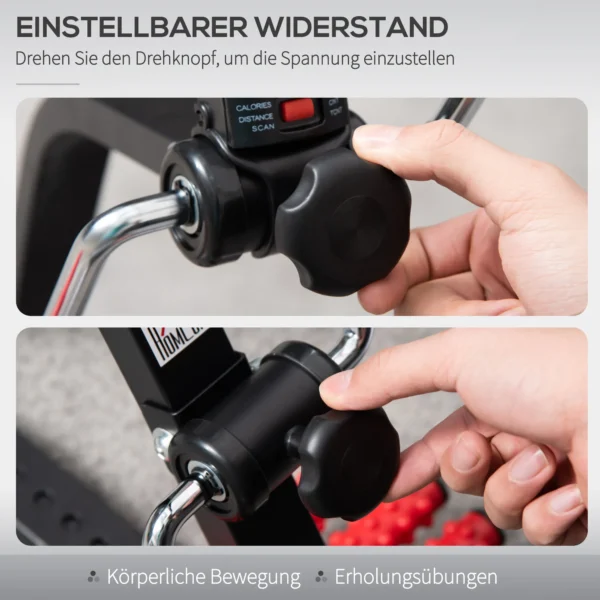 Pedaltrainer Voor Senioren Hoogte En Lengteverstelbare Mini Hometrainer Met Handvat LCD Display Bevestigingsband