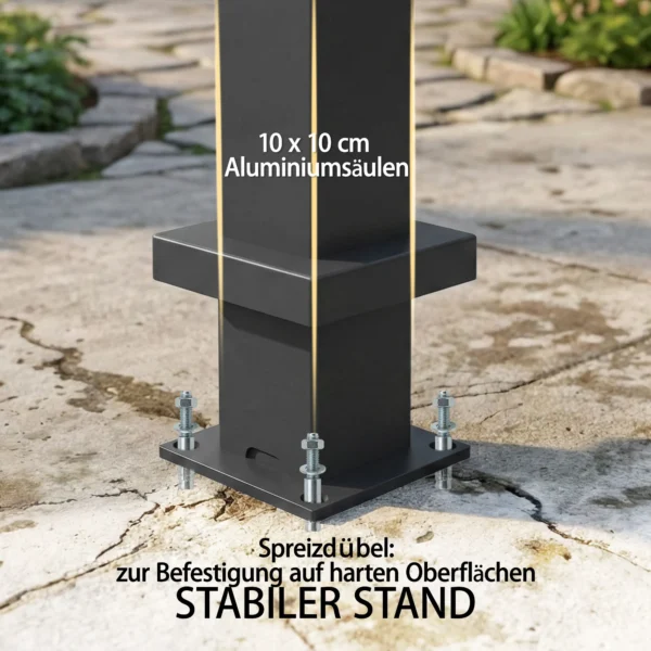 Pergola Ca. 3x3 M Aluminium Terrasoverkapping Met Verstelbaar Lamellendak Wandmontage Donkergrijs