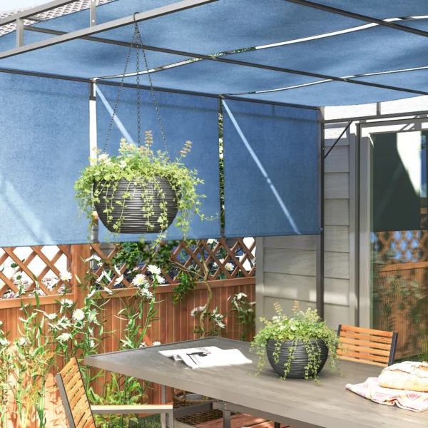 Plantenbakken Voor Buiten En Binnenplanten, Zelfwatergevend, Hangende Plantenbakken Met Metalen Kettingen, 4 Stuks, Zwart