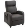 Relaxfauteuil TV fauteuil Met Vibratiemassage, Ligfunctie, 2 Massagepunten, Afstandsbediening, 68 X 88 X 98 Cm Bruin