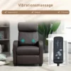 Relaxfauteuil TV fauteuil Met Vibratiemassage, Ligfunctie, 2 Massagepunten, Afstandsbediening, 68 X 88 X 98 Cm Bruin