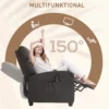 Relaxfauteuil TV fauteuil Met Vibratiemassage, Ligfunctie, 2 Massagepunten, Afstandsbediening, 68 X 88 X 98 Cm Bruin