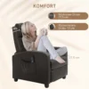 Relaxfauteuil TV fauteuil Met Vibratiemassage, Ligfunctie, 2 Massagepunten, Afstandsbediening, 68 X 88 X 98 Cm Bruin