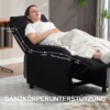 Relaxstoel Met Ligfunctie, Uitschuifbaar Voetgedeelte, Pocketvering, Tot 150 Kg, Zwart