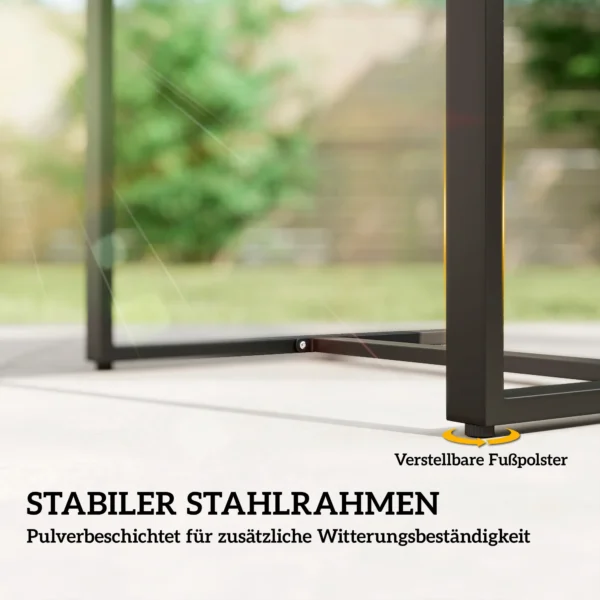 Rieten Bistroset, 3 delige Tuinmeubelset Met 2 Tuinstoelen, Salontafel, Afneembare Kussens Lichtgrijs