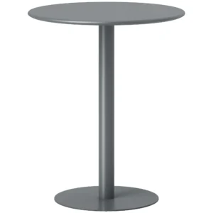 Ronde Eettafel Voor 2 Personen, Staal, Voor Binnen En Buiten, Grijs