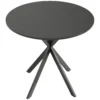 Ronde Keukentafel, 80 Cm, Compact Tafelblad, Spaanplaat, Metaal, Zwart