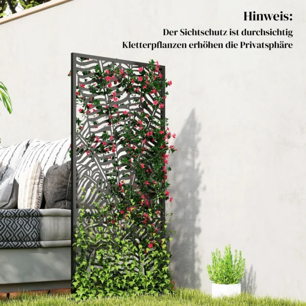 Ruimteverdeler 65 X 130 Cm Vrijstaand Hangend Paravent, Scheidingswand Zichtbescherming Van Metaal Zwart