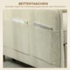 Schlafsessel 3 In 1 Omzetbare Stoel Met Bedfunctie, Brede Zitoppervlakte Voor Woonkamer, Beige