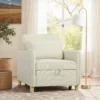 Schlafsessel 3 In 1 Omzetbare Stoel Met Bedfunctie, Brede Zitoppervlakte Voor Woonkamer, Beige