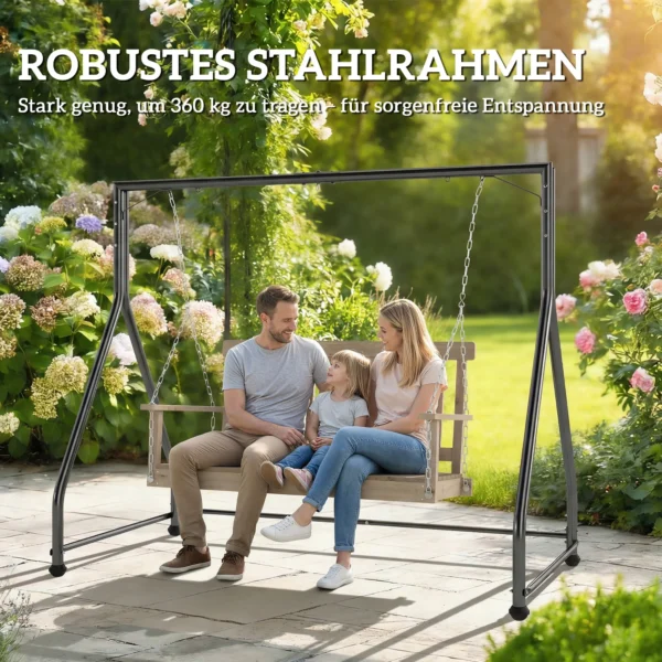 Schommelstandaard Veelzijdig Zware Last Schommelframe Voor Twee /Driezitter Of Hangmand Zwart