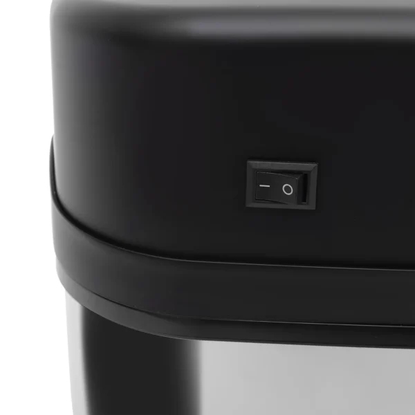 Sensor Prullenbak 20L Roestvrij Staal Automatische Prullenbak Met Bewegingssensor, Binnenbak 33 X 25 X 42,5 Cm Zilver+Zwart