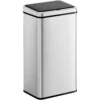 Sensor Vuilnisbak 50L Roestvrij Staal Automatische Vuilnisbak Met Soft Close Deksel Bewegingssensor 35,5 X 26 X 67 Cm Zilver
