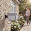 Slanghaspel Met Tuinslang Van 20 M, 180° Draaibaar, Slangdoos Met Automatische Oprolfunctie En Zelfvergrendeling