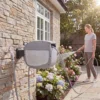 Slanghaspel Met Tuinslang Van 30 M, 180° Draaibaar, Slangdoos Met Automatische Oprolfunctie, Zelfvergrendeling