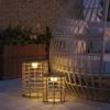 Solar Staande Lamp 2 delige Set Rattan Solarlampen Met Lichtsensor LED Solarlicht In Boho Stijl IP44