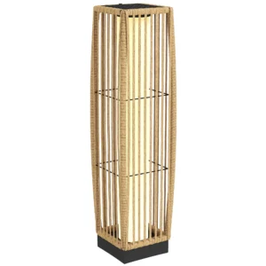 Solar Staande Lamp Rattan Solarlampen Met Lichtsensor Automatische LED Solarlicht In Boho Stijl IP44
