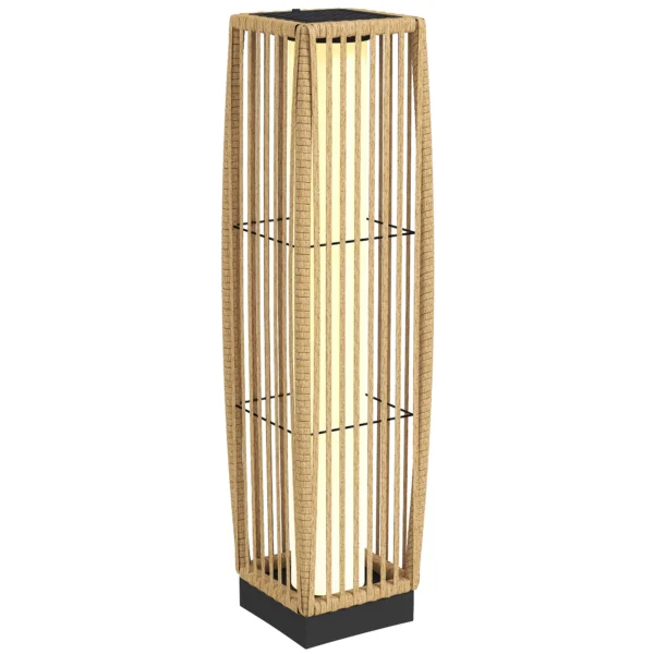 Solar Staande Lamp Rattan Solarlampen Met Lichtsensor Automatische LED Solarlicht In Boho Stijl IP44