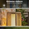 Solar Staande Lamp Rattan Solarlampen Met Lichtsensor Automatische LED Solarlicht In Boho Stijl IP44
