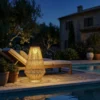 Solar Staande Lamp Rattan Solarlampen Met Lichtsensor LED Solarlicht In Boho Stijl IP44 Waterdicht