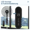 Stille Staande Ventilator Met Afstandsbediening, 3 Modi, 28 Snelheden, Muggenbescherming & Oscillatie, Zwart