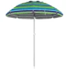 Strandparasol Ø178 Cm UV40+ Windbestendig Stabiel In Hoogte Verstelbaar Strandparasol Met Kanteling Ventilatie Tas Veelkleurig