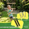 Strickleiter Voor Kinderen 5 traps Klimladder Met 2 Karabijnhaken 2 Boomriemen Voor 3 8 Jaar 40 X 3,5 X 180 Cm Natuurhout