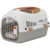 Transportbox Hondentransportbox Voor Kat Miniature Honden Tot 4kg Hondenbox Met Dakopening Voerbak 49x32x31cm Lichtgrijs