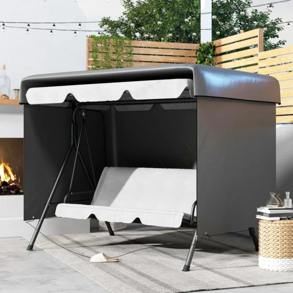 Tuinmeubelhoes, Beschermhoes Voor Buitenmeubelen, 215 Cm X 155 Cm X 150 Cm, Donkergrijs