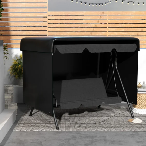 Tuinmeubelhoes, Beschermhoes Voor Buitenmeubilair, 215 Cm X 155 Cm X 150 Cm, Zwart