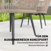 Tuinstoel 2 delige Set Weerbestendig Tuinstoelen Met Armleuning Zitkussen Metalen Frame Tot 120 Kg Belastbaar Lichtgrijs
