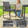 Tuinstoel 2 delige Set Weerbestendig Tuinstoelen Van Staal PE Rattan Met Kussen Armleuning Rugleuning 52x52x66 Cm Donkergrijs