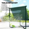 Tuinstoel Tuinzetel Met Kussen Ademende Sling Zitting Stalen Frame Voor Tuin Terras 76 X 92 X 76 Cm Donkergroen