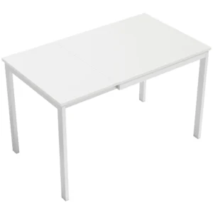 Uitschuifbare Eettafel 80 120 Cm Voor 4 6 Personen, Ruimtebesparende Keukentafel Met Eenvoudige Uitschuiffunctie, Natuur