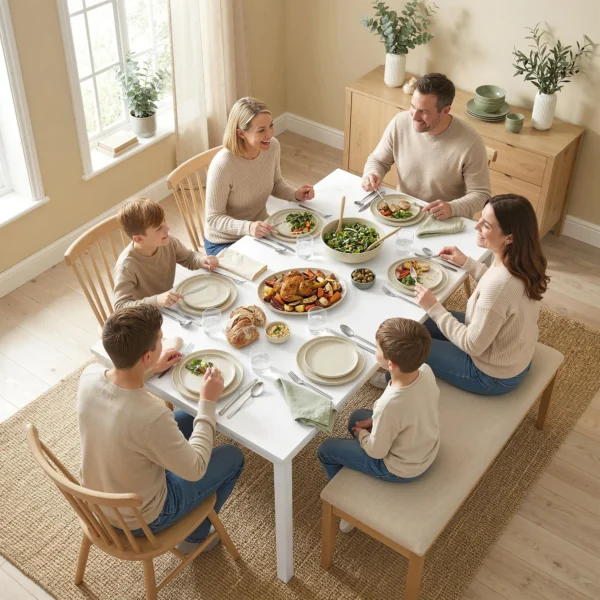 Uitschuifbare Eettafel 80 120 Cm Voor 4 6 Personen, Ruimtebesparende Keukentafel Met Eenvoudige Uitschuiffunctie, Natuur