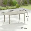 Uitschuifbare Tuintafel 154/214 X 85 Cm Aluminium Eettafel Voor 8 10 Personen Met Houtlook Lichtgrijs