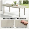 Uitschuifbare Tuintafel 154/214 X 85 Cm Aluminium Eettafel Voor 8 10 Personen Met Houtlook Lichtgrijs