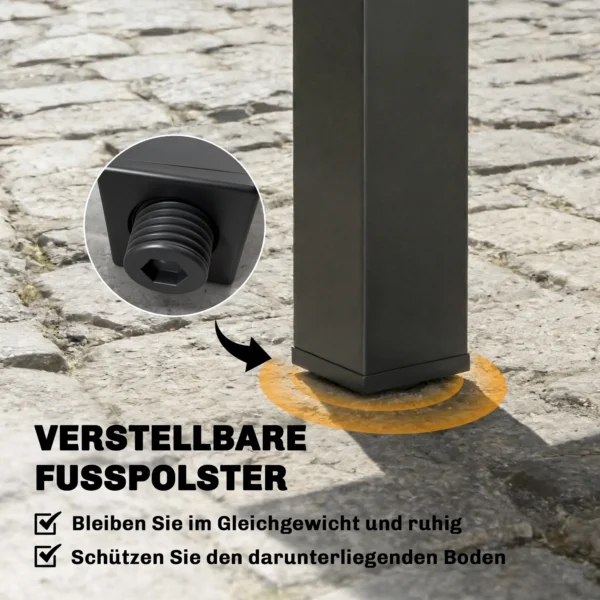 Uitschuifbare Tuintafel 80/160 X 80 Cm Aluminium Eettafel Voor 4 6 Personen, Rechthoekig Met Lamellenplaat