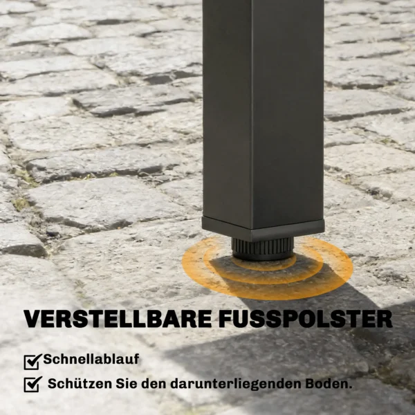 Uitschuifbare Tuintafel 80/160 X 80 Cm Aluminium Eettafel Voor 4 6 Personen, Rechthoekig Met Lamellenplaat