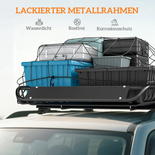 Universele Dakdrager Dakmand Met Windscherm, Tot 150 Kg, 116 X 92 X 11,5 Cm Voor SUV Trucks Zwart