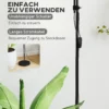 Uplighter, Moeder en Kind Staande Lamp, Hoge Lamp Met 3 Kleurtemperaturen En Flexibele Zwanenhals, Zwart