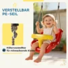 Verstelbare Babyschommel Met Groeifunctie, Babysit Met Rugleuning, Veiligheidsrail, Voor Kinderen Van 9 36 Maanden, Rood