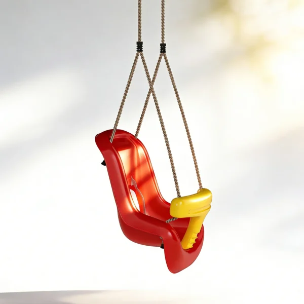 Verstelbare Babyschommel Met Groeifunctie, Babysit Met Rugleuning, Veiligheidsrail, Voor Kinderen Van 9 36 Maanden, Rood