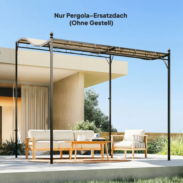 Vervangend Dak Voor Pergola Zonnescherm Voor Terrasoverkapping Vervangende Dakbedekking Voor 3 X 3 M Paviljoen 298x293 Cm Crèmewit