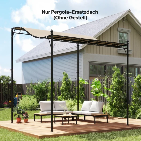 Vervangend Dak Voor Pergola Zonnescherm Voor Terrasoverkapping Vervangende Dakbedekking Voor 3 X 3 M Paviljoen 298x293 Cm Crèmewit
