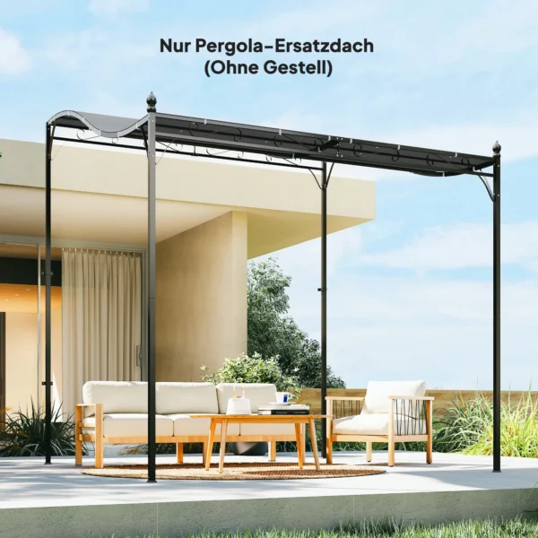 Vervangend Dak Voor Pergola Zonnescherm Voor Terrasoverkapping Vervangende Dakzeil Voor 3 X 3 M Paviljoen 298x293 Cm Donkergrijs