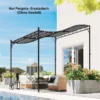 Vervangend Dak Voor Pergola Zonnescherm Voor Terrasoverkapping Vervangende Dakzeil Voor 3 X 3 M Paviljoen 298x293 Cm Donkergrijs