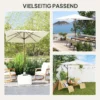 Vervangende Hoes Voor Parasol 2 X 3 M 6 Ribben UV50+ & Waterdicht Terrasparasol Bekleding